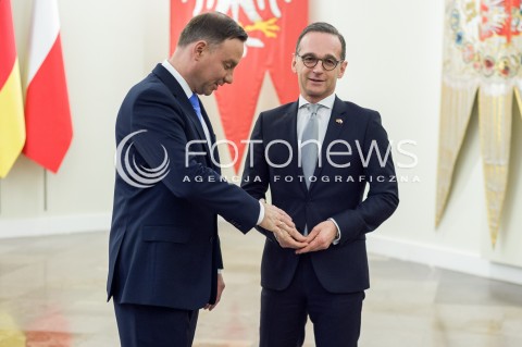  16.03.2018 WARSZAWA<br />SPOTKANIE PREZYDENTA RP Z MINISTREM SPRAW ZAGRANICZNYCH RFN<br />N/Z PREZYDENT RP ANDRZEJ DUDA MINISTER SPRAW ZAGRANICZNYCH RFN HEIKO MAAS<br /> 