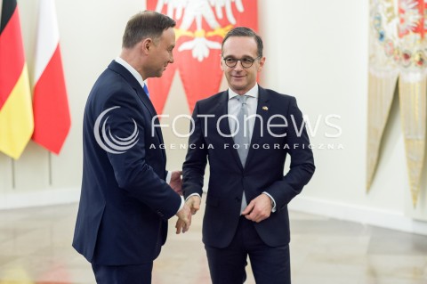  16.03.2018 WARSZAWA<br />SPOTKANIE PREZYDENTA RP Z MINISTREM SPRAW ZAGRANICZNYCH RFN<br />N/Z PREZYDENT RP ANDRZEJ DUDA MINISTER SPRAW ZAGRANICZNYCH RFN HEIKO MAAS<br /> 