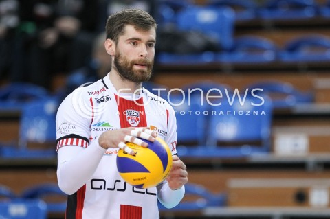  17.03.2018 RZESZOW <br />SIATKOWKA PLUS LIGA 2017/2018 MEN VOLLEYBALL POLAND POLISH PLUSLIGA LEAGUE SEASON 2017/2018 <br />MECZ ASSECO RESOVIA RZESZOW - LUCZNICZKA BYDGOSZCZ <br />N/Z DAWID DRYJA SYLWETKA <br /> 