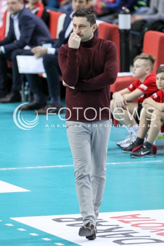  17.03.2018 RZESZOW <br />SIATKOWKA PLUS LIGA 2017/2018 MEN VOLLEYBALL POLAND POLISH PLUSLIGA LEAGUE SEASON 2017/2018 <br />MECZ ASSECO RESOVIA RZESZOW - LUCZNICZKA BYDGOSZCZ <br />N/Z JAKUB BEDNARUK - I TRENER ( HEAD COACH ) SYLWETKA <br /> 