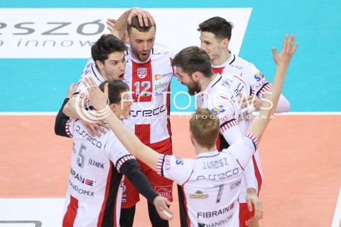  17.03.2018 RZESZOW <br />SIATKOWKA PLUS LIGA 2017/2018 MEN VOLLEYBALL POLAND POLISH PLUSLIGA LEAGUE SEASON 2017/2018 <br />MECZ ASSECO RESOVIA RZESZOW - LUCZNICZKA BYDGOSZCZ <br />N/Z LUKASZ PERLOWSKI ALEKSANDER SLIWKA THIBAULT ROSSARD DAWID DRYJA RADOSC EMOCJE <br /> 