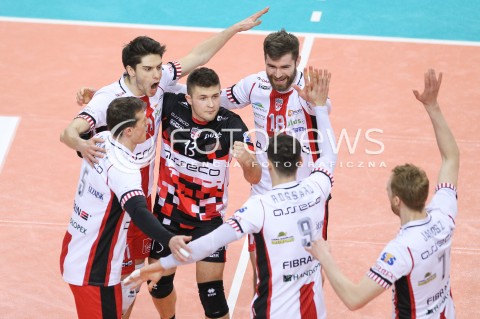  17.03.2018 RZESZOW <br />SIATKOWKA PLUS LIGA 2017/2018 MEN VOLLEYBALL POLAND POLISH PLUSLIGA LEAGUE SEASON 2017/2018 <br />MECZ ASSECO RESOVIA RZESZOW - LUCZNICZKA BYDGOSZCZ <br />N/Z MATEUSZ MASLOWSKI ALEKSANDER SLIWKA DAWID DRYJA LUKAS TICHACEK RADOSC EMOCJE <br /> 