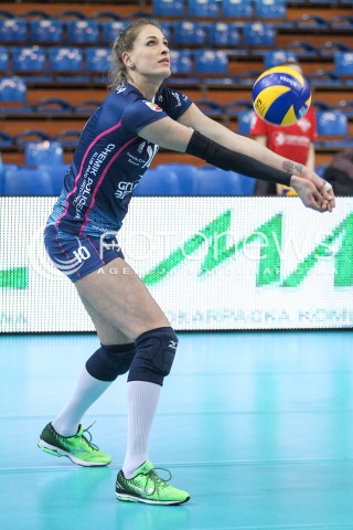  18.03.2018 RZESZOW <br />SIATKOWKA LIGA SIATKOWKI KOBIET LSK 2017/2018 WOMEN VOLLEYBALL POLAND POLISH LEAGUE <br />MECZ DEVELOPRES SKYRES RZESZOW - CHEMIK POLICE <br />N/Z BERENIKA TOMSIA SYLWETKA <br /> 