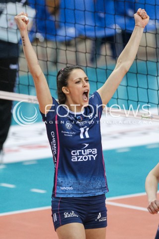  18.03.2018 RZESZOW <br />SIATKOWKA LIGA SIATKOWKI KOBIET LSK 2017/2018 WOMEN VOLLEYBALL POLAND POLISH LEAGUE <br />MECZ DEVELOPRES SKYRES RZESZOW - CHEMIK POLICE <br />N/Z STEFANA VELJKOVIC SYLWETKA RADOSC EMOCJE <br /> 