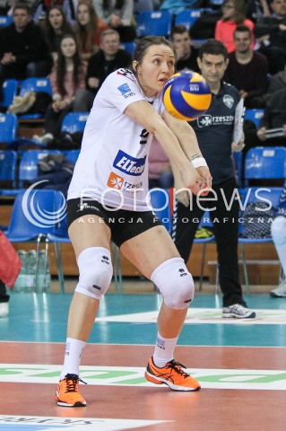  18.03.2018 RZESZOW <br />SIATKOWKA LIGA SIATKOWKI KOBIET LSK 2017/2018 WOMEN VOLLEYBALL POLAND POLISH LEAGUE <br />MECZ DEVELOPRES SKYRES RZESZOW - CHEMIK POLICE <br />N/Z JELENA BLAGOJEVIC SYLWETKA <br /> 