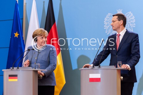  19.03.2018 WARSZAWA<br />SPOTKANIE PREMIERA RP Z KANCLERZ RFN<br />N/Z PREMIER MATEUSZ MORAWIECKI KANCLERZ NIEMIEC ANGELA MERKEL<br /> 
