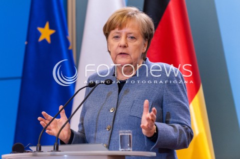 19.03.2018 WARSZAWA<br />SPOTKANIE PREMIERA RP Z KANCLERZ RFN<br />N/Z KANCLERZ NIEMIEC ANGELA MERKEL<br /> 