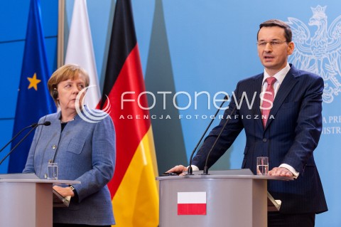  19.03.2018 WARSZAWA<br />SPOTKANIE PREMIERA RP Z KANCLERZ RFN<br />N/Z PREMIER MATEUSZ MORAWIECKI KANCLERZ NIEMIEC ANGELA MERKEL<br /> 