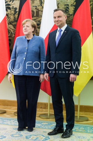  19.03.2018 WARSZAWA<br />SPOTKANIE PREZYDENTA RP Z KANCLERZ RFN<br />N/Z PREZYDENT RP ANDRZEJ DUDA KANCLERZ NIEMIEC ANGELA MERKEL<br /> 
