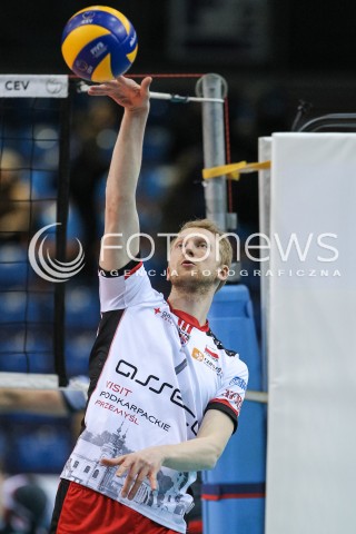  20.03.2018 RZESZOW POLAND<br />SIATKOWKA PUCHAR CEV <br />MEN VOLLEYBALL CEV CUP <br />MECZ 1/2 FINALU - SEMIFINAL MATCH<br />MATCH ASSECO RESOVIA - BELOGORIE BELGOROD <br />N/Z JAKUB JAROSZ SYLWETKA <br /> 
