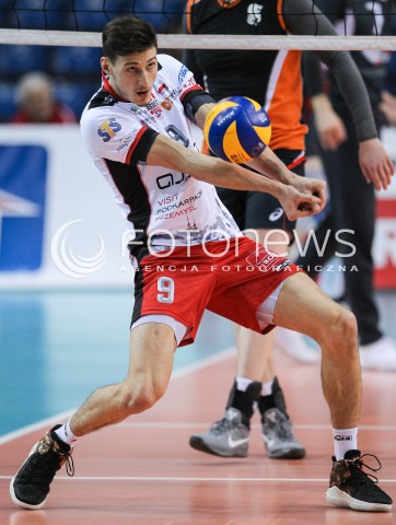  20.03.2018 RZESZOW POLAND<br />SIATKOWKA PUCHAR CEV <br />MEN VOLLEYBALL CEV CUP <br />MECZ 1/2 FINALU - SEMIFINAL MATCH<br />MATCH ASSECO RESOVIA - BELOGORIE BELGOROD <br />N/Z THIBAULT ROSSARD SYLWETKA <br /> 