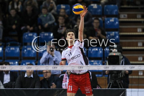  20.03.2018 RZESZOW POLAND<br />SIATKOWKA PUCHAR CEV <br />MEN VOLLEYBALL CEV CUP <br />MECZ 1/2 FINALU - SEMIFINAL MATCH<br />MATCH ASSECO RESOVIA - BELOGORIE BELGOROD <br />N/Z ALEKSANDER SLIWKA SYLWETKA <br /> 