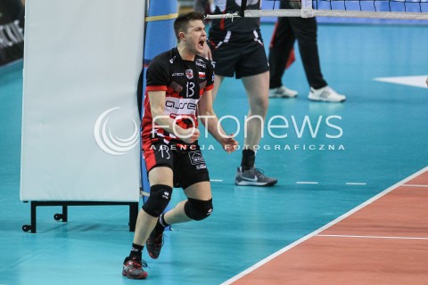  20.03.2018 RZESZOW POLAND<br />SIATKOWKA PUCHAR CEV <br />MEN VOLLEYBALL CEV CUP <br />MECZ 1/2 FINALU - SEMIFINAL MATCH<br />MATCH ASSECO RESOVIA - BELOGORIE BELGOROD <br />N/Z DMITRIY MUSERSKIY MUSERSKI SYLWETKA RADOSC EMOCJE <br /> 