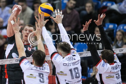  20.03.2018 RZESZOW POLAND<br />SIATKOWKA PUCHAR CEV <br />MEN VOLLEYBALL CEV CUP <br />MECZ 1/2 FINALU - SEMIFINAL MATCH<br />MATCH ASSECO RESOVIA - BELOGORIE BELGOROD <br />N/Z KONSTANTIN BAKUN <br /> 