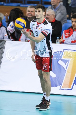  20.03.2018 RZESZOW POLAND<br />SIATKOWKA PUCHAR CEV <br />MEN VOLLEYBALL CEV CUP <br />MECZ 1/2 FINALU - SEMIFINAL MATCH<br />MATCH ASSECO RESOVIA - BELOGORIE BELGOROD <br />N/Z THIBAULT ROSSARD SYLWETKA <br /> 