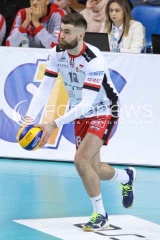  20.03.2018 RZESZOW POLAND<br />SIATKOWKA PUCHAR CEV <br />MEN VOLLEYBALL CEV CUP <br />MECZ 1/2 FINALU - SEMIFINAL MATCH<br />MATCH ASSECO RESOVIA - BELOGORIE BELGOROD <br />N/Z DAWID DRYJA SYLWETKA <br /> 