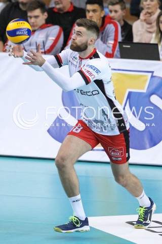  20.03.2018 RZESZOW POLAND<br />SIATKOWKA PUCHAR CEV <br />MEN VOLLEYBALL CEV CUP <br />MECZ 1/2 FINALU - SEMIFINAL MATCH<br />MATCH ASSECO RESOVIA - BELOGORIE BELGOROD <br />N/Z DAWID DRYJA SYLWETKA <br /> 