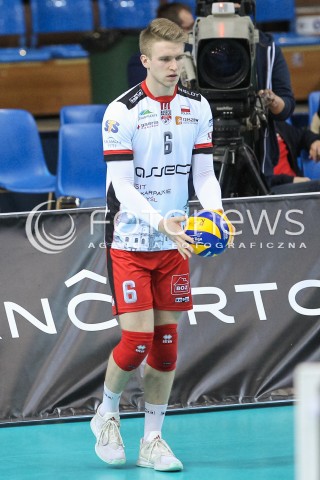  20.03.2018 RZESZOW POLAND<br />SIATKOWKA PUCHAR CEV <br />MEN VOLLEYBALL CEV CUP <br />MECZ 1/2 FINALU - SEMIFINAL MATCH<br />MATCH ASSECO RESOVIA - BELOGORIE BELGOROD <br />N/Z DOMINIK DEPOWSKI SYLWETKA <br /> 