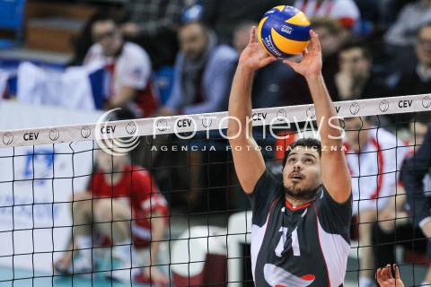  20.03.2018 RZESZOW POLAND<br />SIATKOWKA PUCHAR CEV <br />MEN VOLLEYBALL CEV CUP <br />MECZ 1/2 FINALU - SEMIFINAL MATCH<br />MATCH ASSECO RESOVIA - BELOGORIE BELGOROD <br />N/Z ROMAN POROSHIN SYLWETKA <br /> 