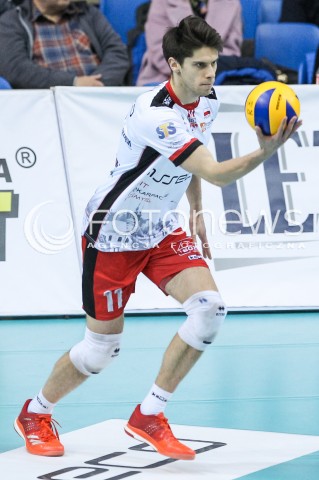  20.03.2018 RZESZOW POLAND<br />SIATKOWKA PUCHAR CEV <br />MEN VOLLEYBALL CEV CUP <br />MECZ 1/2 FINALU - SEMIFINAL MATCH<br />MATCH ASSECO RESOVIA - BELOGORIE BELGOROD <br />N/Z ALEKSANDER SLIWKA SYLWETKA <br /> 