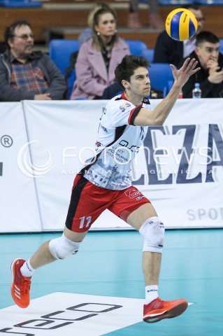  20.03.2018 RZESZOW POLAND<br />SIATKOWKA PUCHAR CEV <br />MEN VOLLEYBALL CEV CUP <br />MECZ 1/2 FINALU - SEMIFINAL MATCH<br />MATCH ASSECO RESOVIA - BELOGORIE BELGOROD <br />N/Z ALEKSANDER SLIWKA SYLWETKA <br /> 