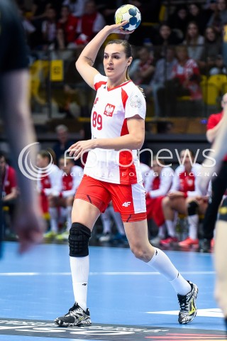  21.03.2018 GDYNIA<br />EHF KWALIFIKACJE DO MISTRZOSTW EUROPY W PILCE RECZNEJ KOBIET 2018<br />EHF WOMENS EUROPEAN CHAMPIONSHIPS QUALIFICATION<br />MECZ POLSKA (poland) - CZARNOGORA (montenegro)<br />N/Z KINGA ACHRUK SYLWETKA<br /> 