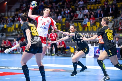  21.03.2018 GDYNIA<br />EHF KWALIFIKACJE DO MISTRZOSTW EUROPY W PILCE RECZNEJ KOBIET 2018<br />EHF WOMENS EUROPEAN CHAMPIONSHIPS QUALIFICATION<br />MECZ POLSKA (poland) - CZARNOGORA (montenegro)<br />N/Z KAROLINA KUDLACZ-GLOC<br /> 