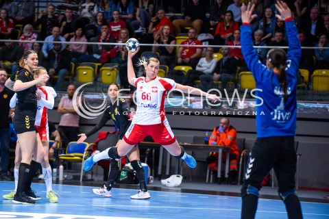  21.03.2018 GDYNIA<br />EHF KWALIFIKACJE DO MISTRZOSTW EUROPY W PILCE RECZNEJ KOBIET 2018<br />EHF WOMENS EUROPEAN CHAMPIONSHIPS QUALIFICATION<br />MECZ POLSKA (poland) - CZARNOGORA (montenegro)<br />N/Z JOANNA SZARAWAGA<br /> 