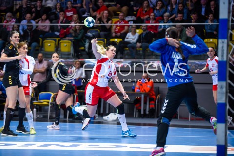  21.03.2018 GDYNIA<br />EHF KWALIFIKACJE DO MISTRZOSTW EUROPY W PILCE RECZNEJ KOBIET 2018<br />EHF WOMENS EUROPEAN CHAMPIONSHIPS QUALIFICATION<br />MECZ POLSKA (poland) - CZARNOGORA (montenegro)<br />N/Z JOANNA SZARAWAGA<br /> 