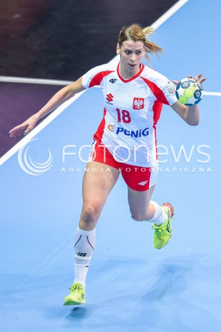  21.03.2018 GDYNIA<br />EHF KWALIFIKACJE DO MISTRZOSTW EUROPY W PILCE RECZNEJ KOBIET 2018<br />EHF WOMENS EUROPEAN CHAMPIONSHIPS QUALIFICATION<br />MECZ POLSKA (poland) - CZARNOGORA (montenegro)<br />N/Z ALEKSANDRA ZYCH SYLWETKA<br /> 