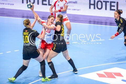  21.03.2018 GDYNIA<br />EHF KWALIFIKACJE DO MISTRZOSTW EUROPY W PILCE RECZNEJ KOBIET 2018<br />EHF WOMENS EUROPEAN CHAMPIONSHIPS QUALIFICATION<br />MECZ POLSKA (poland) - CZARNOGORA (montenegro)<br />N/Z JOANNA DRABIK<br /> 