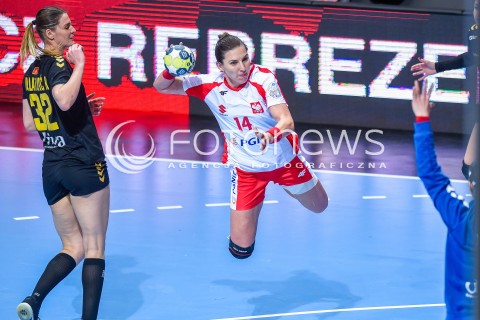  21.03.2018 GDYNIA<br />EHF KWALIFIKACJE DO MISTRZOSTW EUROPY W PILCE RECZNEJ KOBIET 2018<br />EHF WOMENS EUROPEAN CHAMPIONSHIPS QUALIFICATION<br />MECZ POLSKA (poland) - CZARNOGORA (montenegro)<br />N/Z KAROLINA KUDLACZ GLOC<br /> 