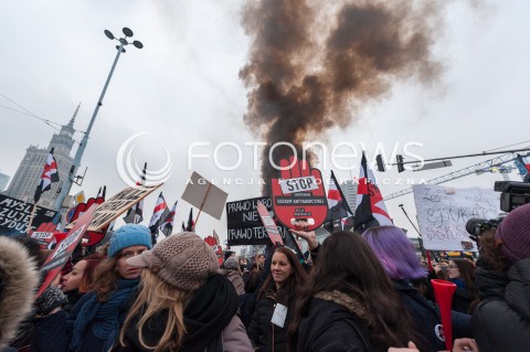  23.03.2018 WARSZAWA<br />CZARNY PIATEK PROTEST<br />N/Z UCZESTNICY WYDARZENIA RACE<br /> 