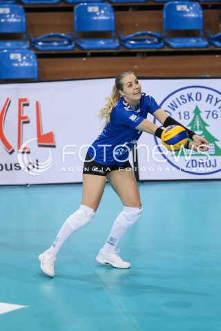  28.03.2018 RZESZOW <br />SIATKOWKA LIGA SIATKOWKI KOBIET LSK 2017/2018 WOMEN VOLLEYBALL POLAND POLISH LEAGUE <br />MECZ DEVELOPRES SKYRES RZESZOW - TREFL PROXIMA KRAKOW <br />N/Z POLA NOWAKOWSKA SYLWETKA <br /> 