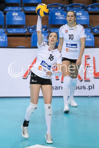  28.03.2018 RZESZOW <br />SIATKOWKA LIGA SIATKOWKI KOBIET LSK 2017/2018 WOMEN VOLLEYBALL POLAND POLISH LEAGUE <br />MECZ DEVELOPRES SKYRES RZESZOW - TREFL PROXIMA KRAKOW <br />N/Z KLAUDIA KACZOROWSKA SYLWETKA <br /> 