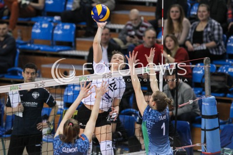  28.03.2018 RZESZOW <br />SIATKOWKA LIGA SIATKOWKI KOBIET LSK 2017/2018 WOMEN VOLLEYBALL POLAND POLISH LEAGUE <br />MECZ DEVELOPRES SKYRES RZESZOW - TREFL PROXIMA KRAKOW <br />N/Z JELENA BLAGOJEVIC <br /> 