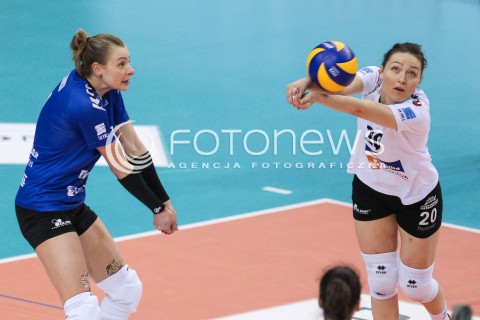  28.03.2018 RZESZOW <br />SIATKOWKA LIGA SIATKOWKI KOBIET LSK 2017/2018 WOMEN VOLLEYBALL POLAND POLISH LEAGUE <br />MECZ DEVELOPRES SKYRES RZESZOW - TREFL PROXIMA KRAKOW <br />N/Z JELENA BLAGOJEVIC AGATA SAWICKA SYLWETKA <br /> 