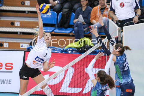  28.03.2018 RZESZOW <br />SIATKOWKA LIGA SIATKOWKI KOBIET LSK 2017/2018 WOMEN VOLLEYBALL POLAND POLISH LEAGUE <br />MECZ DEVELOPRES SKYRES RZESZOW - TREFL PROXIMA KRAKOW <br />N/Z HELENE ROUSSEAUX <br /> 
