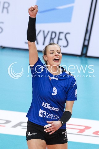  28.03.2018 RZESZOW <br />SIATKOWKA LIGA SIATKOWKI KOBIET LSK 2017/2018 WOMEN VOLLEYBALL POLAND POLISH LEAGUE <br />MECZ DEVELOPRES SKYRES RZESZOW - TREFL PROXIMA KRAKOW <br />N/Z AGATA SAWICKA RADOSC EMOCJE SYLWETKA <br /> 