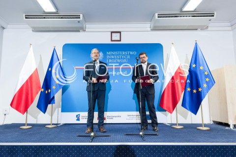  29.03.2018 WARSZAWA<br />KONFERENCJA W MINISTERSTWIE INWESTYCJI I ROZWOJU<br />N/Z JERZY KWIECINSKI PAWEL CHORAZY<br /> 