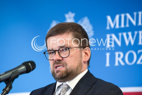  29.03.2018 WARSZAWA<br />KONFERENCJA W MINISTERSTWIE INWESTYCJI I ROZWOJU<br />N/Z PAWEL CHORAZY<br /> 