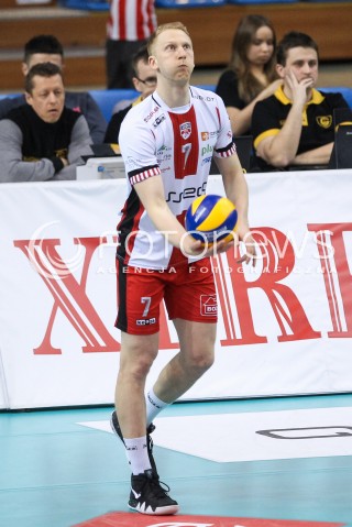  30.03.2018 RZESZOW<br />SIATKOWKA PLUSLIGA 2017/2018 MEN VOLLEYBALL POLAND POLISH PLUS LIGA LEAGUE SEASON 2017/2018<br />MECZ ASSECO RESOVIA RZESZOW - GKS KATOWICE <br />N/Z JAKUB JAROSZ SYLWETKA <br /> 
