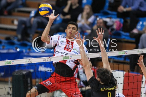  30.03.2018 RZESZOW<br />SIATKOWKA PLUSLIGA 2017/2018 MEN VOLLEYBALL POLAND POLISH PLUS LIGA LEAGUE SEASON 2017/2018<br />MECZ ASSECO RESOVIA RZESZOW - GKS KATOWICE <br />N/Z BARTHELEMY CHINENYEZE <br /> 