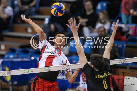  30.03.2018 RZESZOW<br />SIATKOWKA PLUSLIGA 2017/2018 MEN VOLLEYBALL POLAND POLISH PLUS LIGA LEAGUE SEASON 2017/2018<br />MECZ ASSECO RESOVIA RZESZOW - GKS KATOWICE <br />N/Z BARTHELEMY CHINENYEZE <br /> 