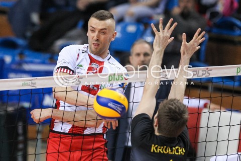  30.03.2018 RZESZOW<br />SIATKOWKA PLUSLIGA 2017/2018 MEN VOLLEYBALL POLAND POLISH PLUS LIGA LEAGUE SEASON 2017/2018<br />MECZ ASSECO RESOVIA RZESZOW - GKS KATOWICE <br />N/Z LUKASZ PERLOWSKI <br /> 