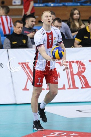  30.03.2018 RZESZOW<br />SIATKOWKA PLUSLIGA 2017/2018 MEN VOLLEYBALL POLAND POLISH PLUS LIGA LEAGUE SEASON 2017/2018<br />MECZ ASSECO RESOVIA RZESZOW - GKS KATOWICE <br />N/Z JAKUB JAROSZ SYLWETKA <br /> 