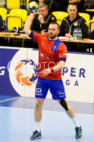 31.03.2018 GDANSK<br />PGNIG SUPERLIGA W PILCE RECZNEJ<br />SEZON 2017/2018<br />MECZ WYBRZEZE GDANSK - NMC GORNIK ZABRZE<br />N/Z MATEUSZ WROBEL SYLWETKA<br /> 