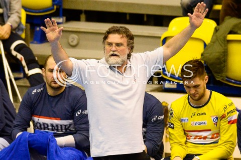  31.03.2018 GDANSK<br />PGNIG SUPERLIGA W PILCE RECZNEJ<br />SEZON 2017/2018<br />MECZ WYBRZEZE GDANSK - NMC GORNIK ZABRZE<br />N/Z RASTISLAV TRTIK SYLWETKA<br /> 