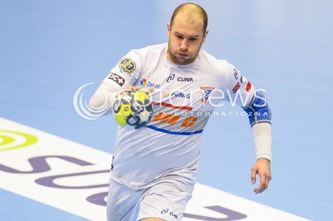  31.03.2018 GDANSK<br />PGNIG SUPERLIGA W PILCE RECZNEJ<br />SEZON 2017/2018<br />MECZ WYBRZEZE GDANSK - NMC GORNIK ZABRZE<br />N/Z YURI GROMYKO SYLWETKA<br /> 