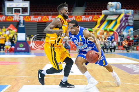  31.03.2018 GDANSK<br />ENERGA BASKET LIGA SEZON 2017/2018<br />MECZ TREFL SOPOT - BM SLAM STAL OSTROW WIELKOPOLSKI<br />N/Z OBIE TROTTER AARON JOHNSON<br /> 